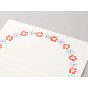 Midori Letter Set 478- Press Flower Frame Light Blue