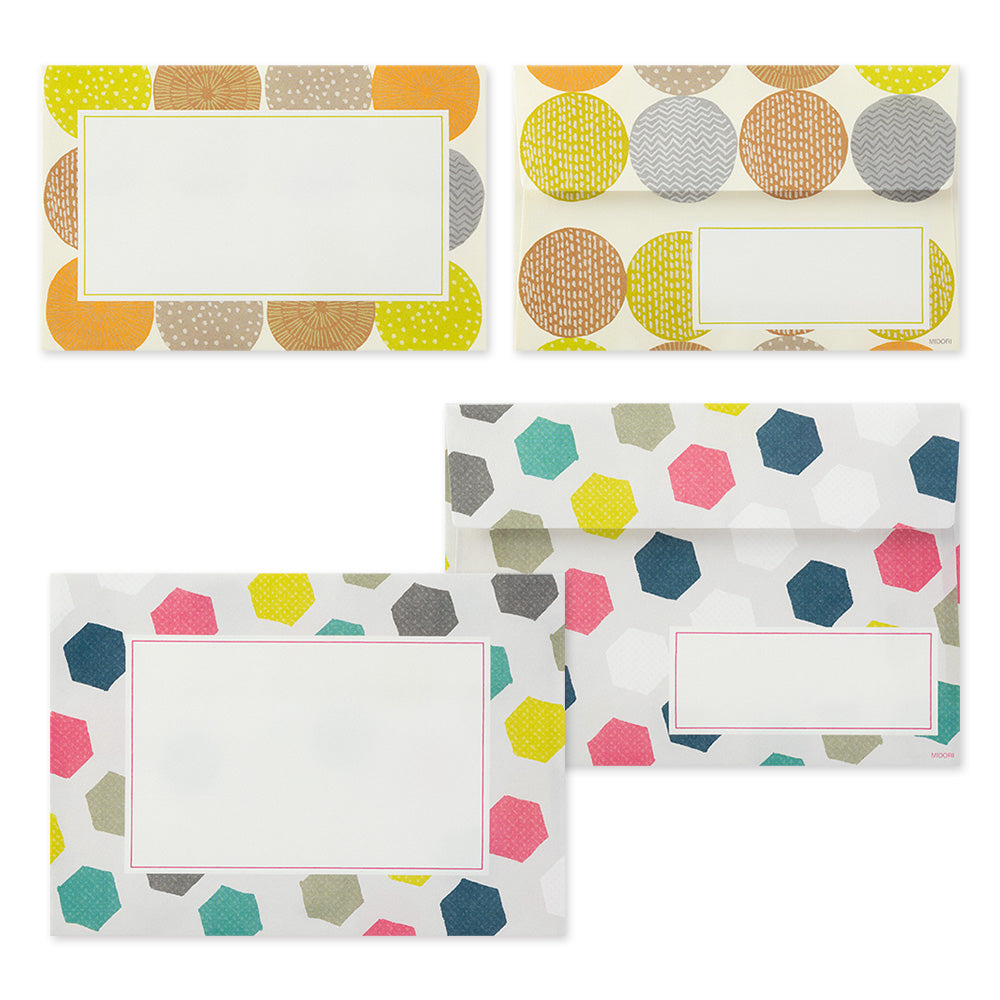 Midori Multiple Packed Letter Set 762- Geometric