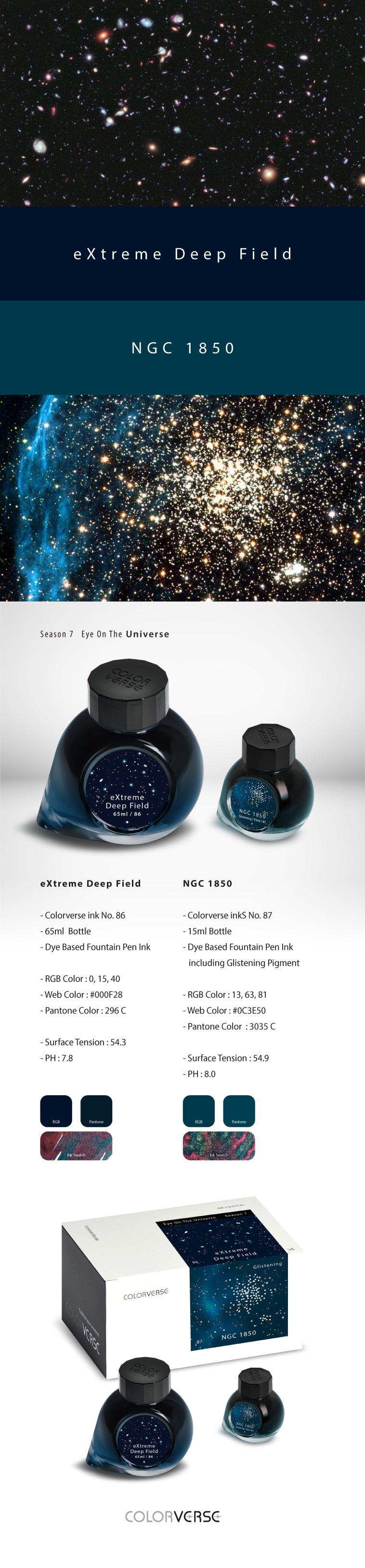 Colorverse Duo - 86 & 87 eXtreme Deep Field & NGC 1850