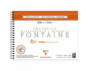 Clairefontaine Fontaine Watercolor Notebook - 300gsm Hot Pressed