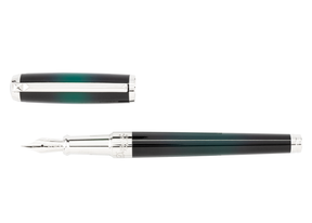 ST Dupont D Line - Atelier Green Sunburst & Chrome Fountain