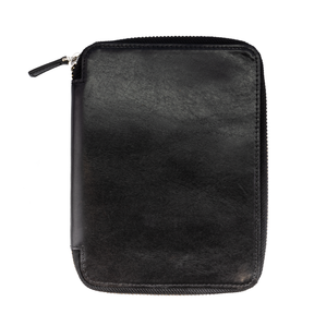 Galen Leather Co. Zippered B6 Notebook Folio - Black