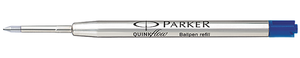 Classic parker-style ballpoint refill in blue. Also available in black.