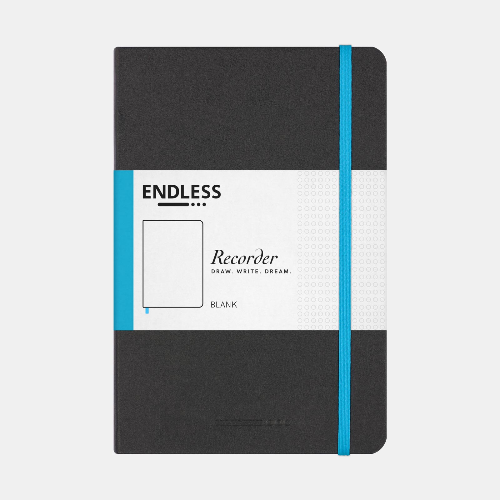 Endless Recorder Notebook Infinite Space Black