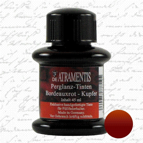 De Atramentis Ink Pearlescent Bordeaux Red Copper
