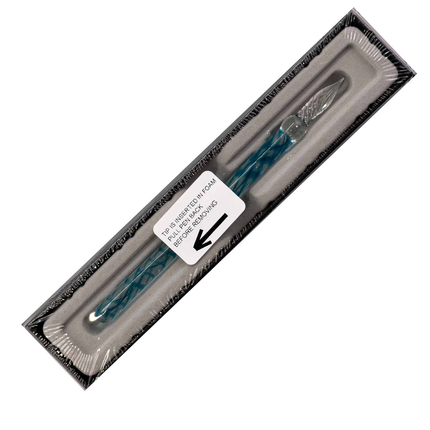 Jacques Herbin Straight Glass Dip Pen - Blue Calanque