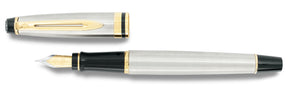 Waterman Expert Stainless Steel Gold Trim Fountain