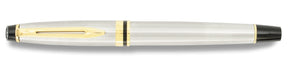 Waterman Expert Stainless Steel Gold Trim Fountain