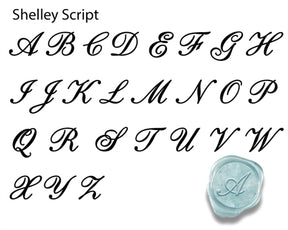 Freund Mayer Shelley Script Initial Wax Seal