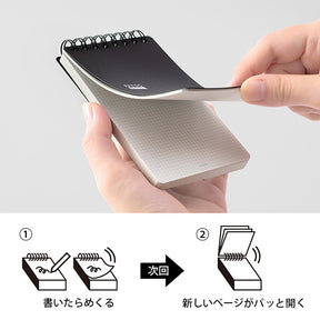 Midori Patto Quick Open Memo Black