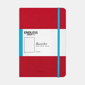 Endless Recorder Notebook Crimson Sky Red