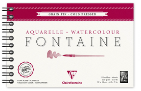 Clairefontaine Fontaine Watercolor Notebook - 300gsm Cold Pressed