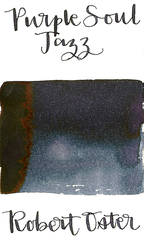 Robert Oster Purple Jazz, formerly known as Purple Soul, is a dark blue-violet fountain pen ink with medium shading