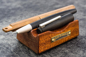Galen Leather Co. The Pen Rest Wooden Pen and Brush Stand - Mahogany
