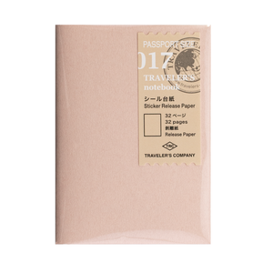 TRAVELER'S COMPANY Passport Sized Refill - 017 Sticker Release Paper