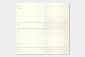 TRAVELER'S COMPANY 019 Regular Sized Refill - Free Diary <Weekly + Memo>