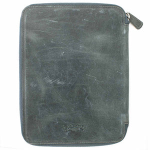Galen Leather Co. Zippered A5 Notebook Folio - Crazy Horse Smoky