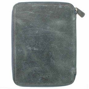 Galen Leather Co. Zippered A5 Notebook Folio - Crazy Horse Smoky