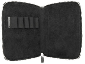Galen Leather Co. Zippered 5 Slot Pen Case - Black
