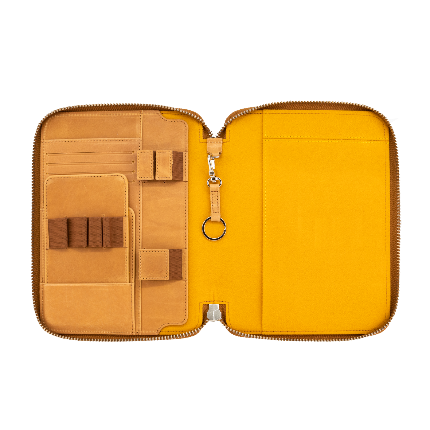 Galen Leather Co. Zippered A5 Notebook Folio - Crazy Horse Honey Ochre