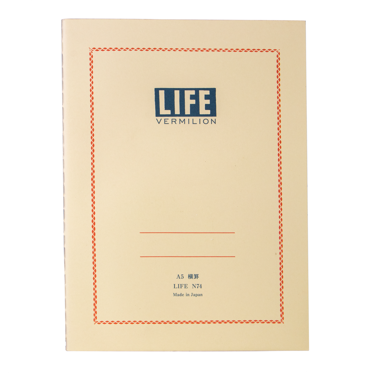 Life Stationery Vermillion Note A5 Side Bound Notebook