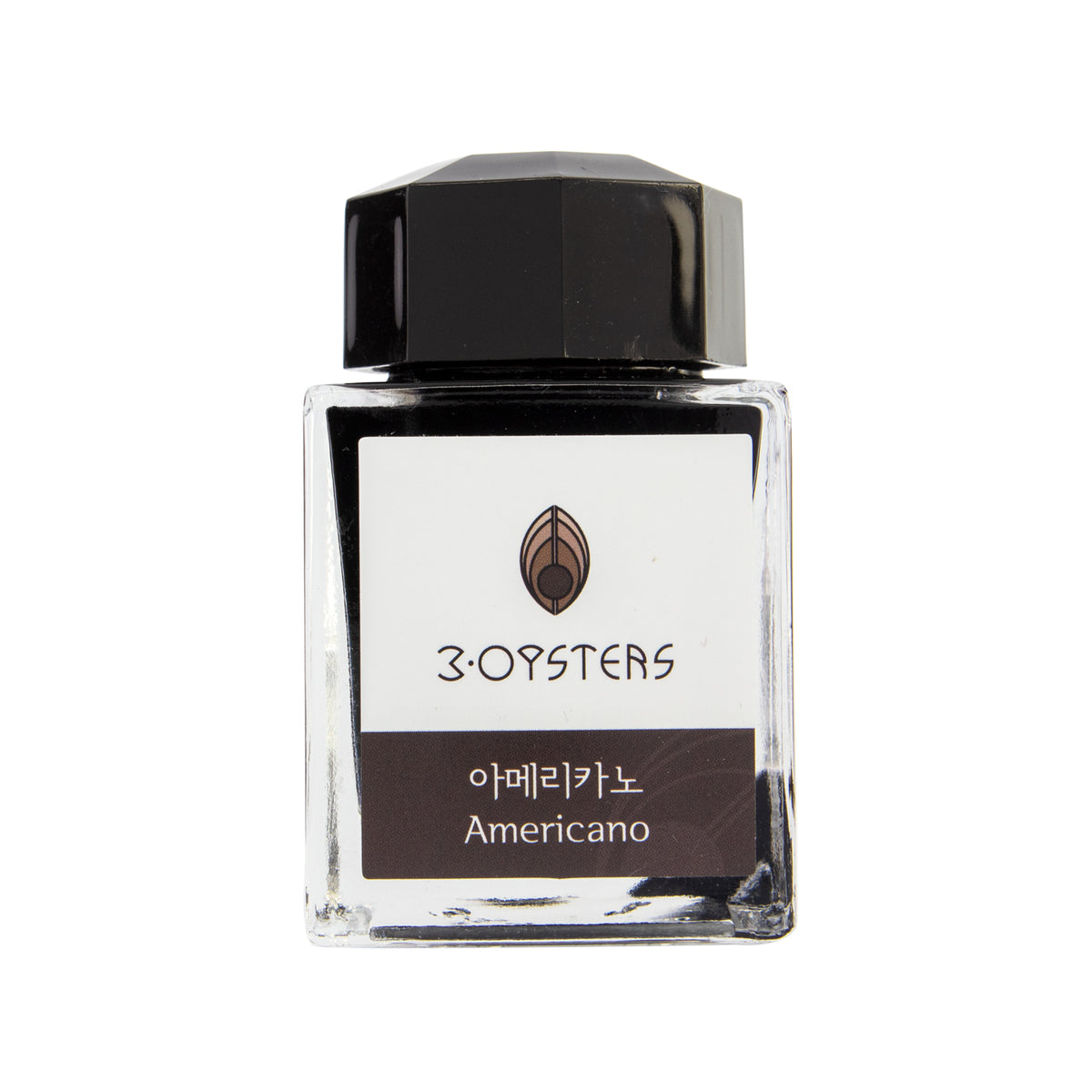 Dark brown fountain pen ink from 3Oysters ink, made in Seoul, South Korea. these inks are designed for fountain pens. the ink is water based using ionized water and  dye-based colors. the colors are rich and deep with low sheen and shading. These inks are for wordsmithing, hand lettering, writing, calligraphy, drawing, and art.    Not waterproof