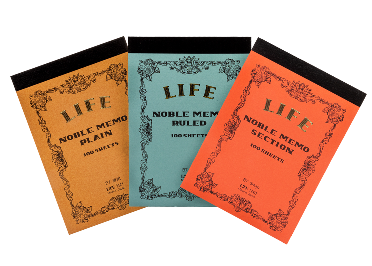Life Stationery Noble Memo B7 Top Bound Notepad