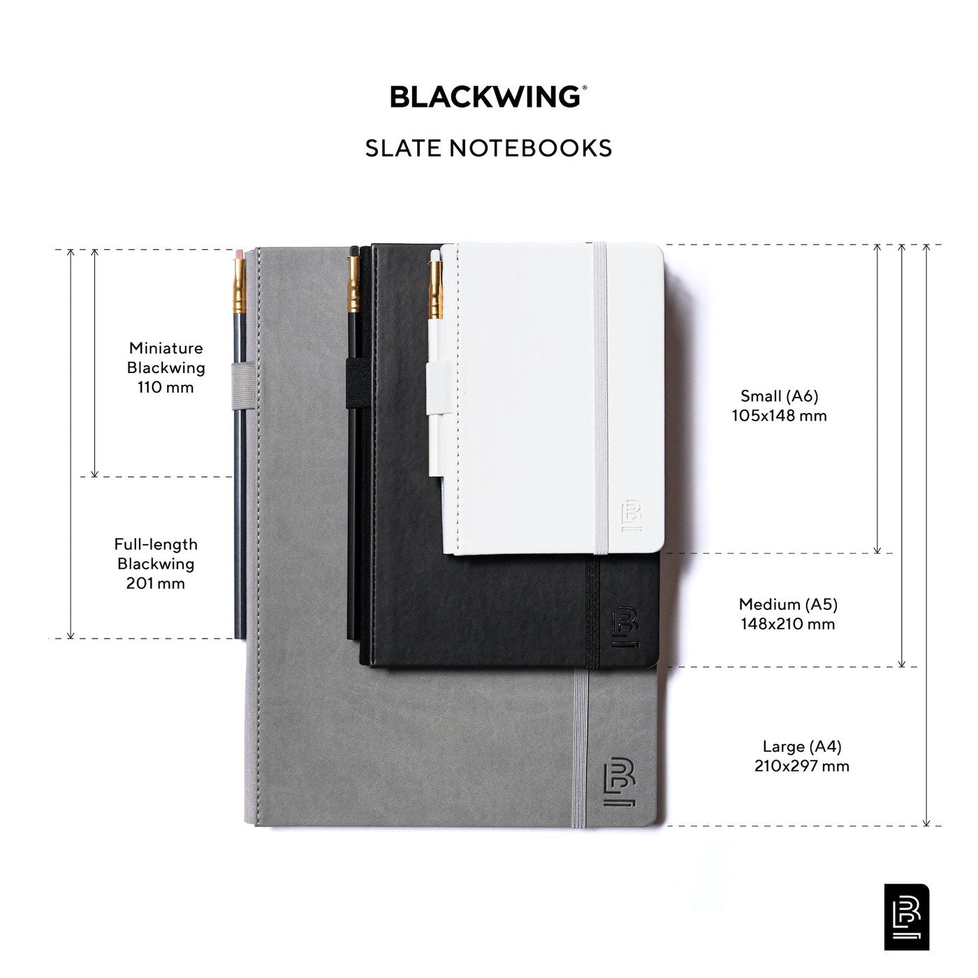 Blackwing Slate Notebook - Small (A6) White