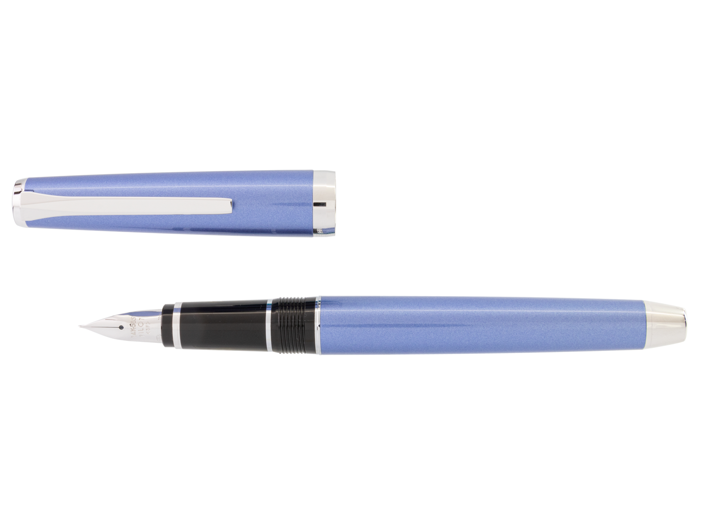 Pilot Metal Falcon Sapphire with Rhodium Trim