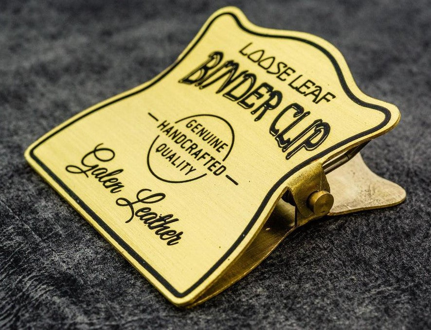 Galen Leather Co. Brass Binder Clip