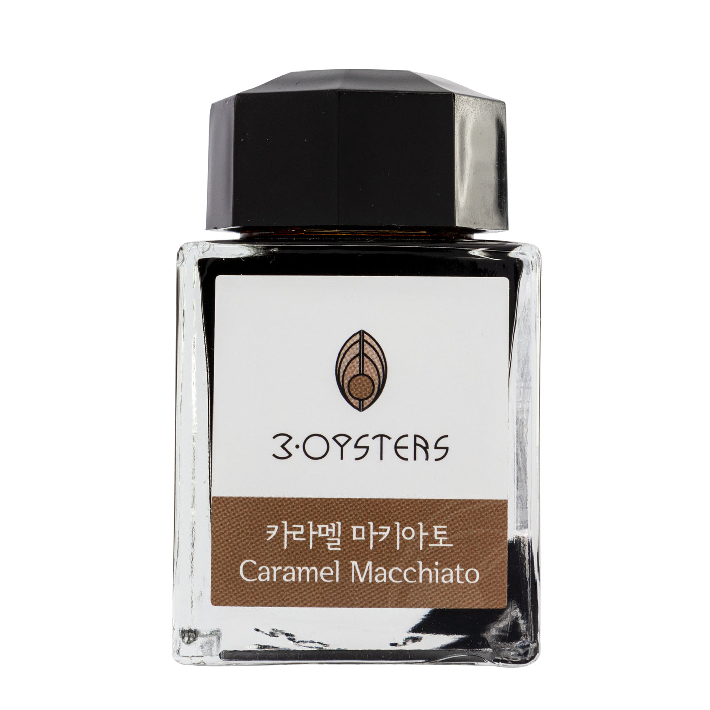 Golden brown fountain pen ink from 3Oysters ink, made in Seoul, South Korea. these inks are designed for fountain pens. the ink is water based using ionized water and  dye-based colors. the colors are rich and deep with low sheen and shading. These inks are for wordsmithing, hand lettering, writing, calligraphy, drawing, and art.    Not waterproof