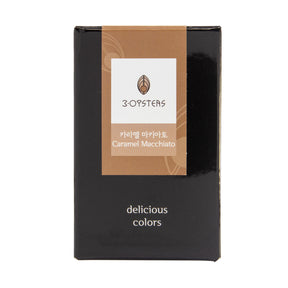 Golden brown fountain pen ink from 3Oysters ink, made in Seoul, South Korea. these inks are designed for fountain pens. the ink is water based using ionized water and  dye-based colors. the colors are rich and deep with low sheen and shading. These inks are for wordsmithing, hand lettering, writing, calligraphy, drawing, and art.    Not waterproof
