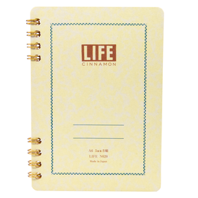 Life Stationery Cinnamon Note A6 Side Ring-Bound Notebook