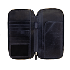 Galen Leather Co. Zippered Hobonichi Weeks Cover - Crazy Horse Navy Blue