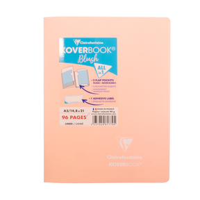 Clairefontaine Koverbook Blush Staplebound Notebook (48 Sheets) - A5 - Corail