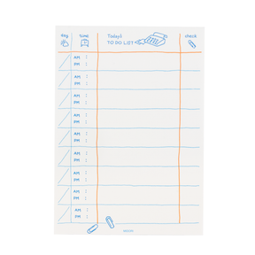 Midori Memo Pad - To Do List - Blue