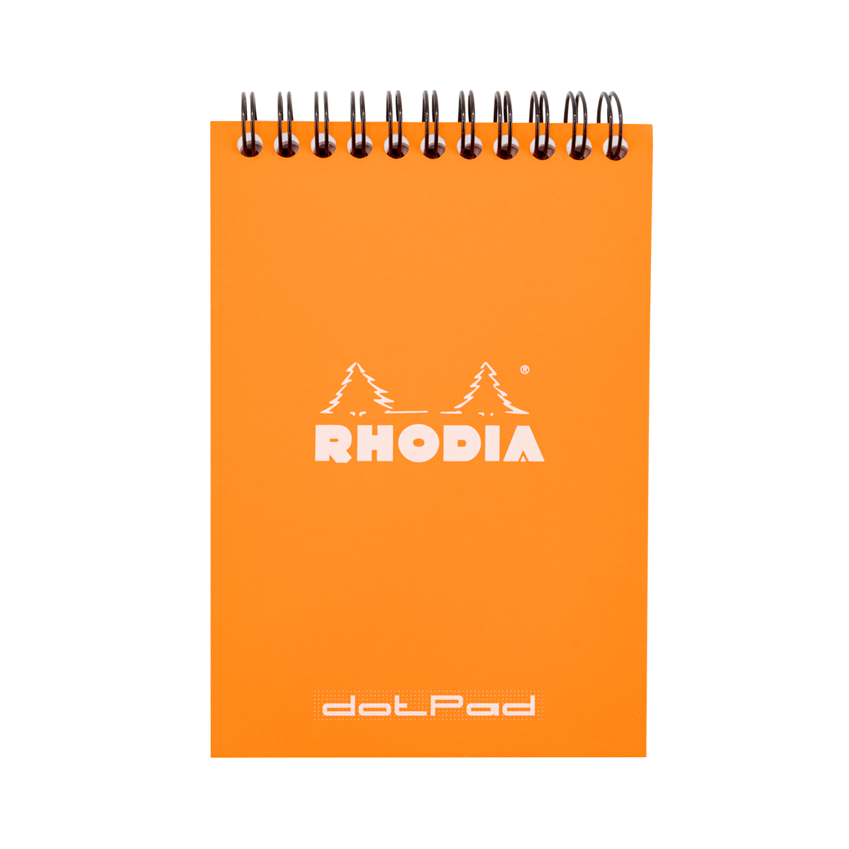 Rhodia #13 Black Top Wirebound Notepad Orange