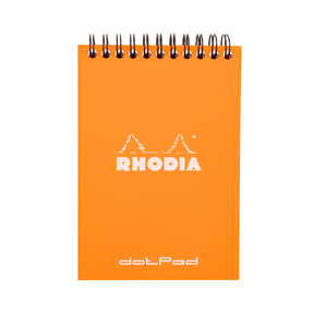 Rhodia #13 Black Top Wirebound Notepad Orange