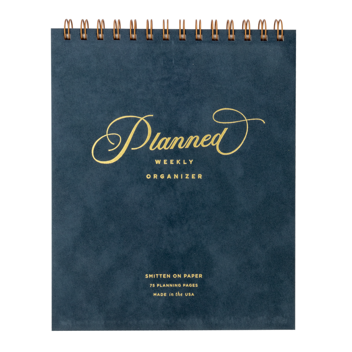 Smitten On Paper -Velvet Planner Denim-Weekly Organizer