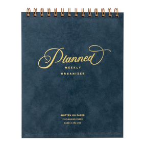 Smitten On Paper -Velvet Planner Denim-Weekly Organizer