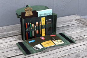Galen Leather Co. Writer's Medic Bag - Crazy Horse Forest Green